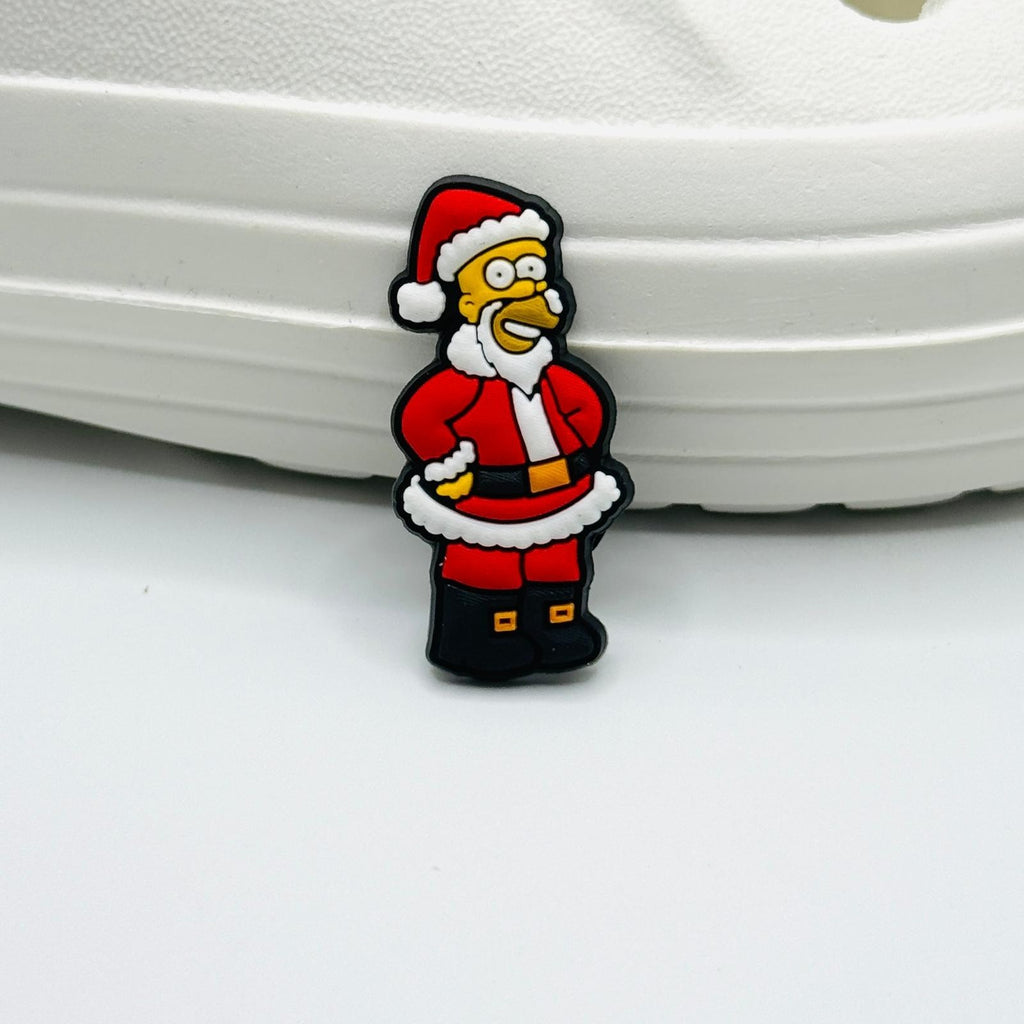 Christmas Cartoons shoe charms, set of 12, for Crocs-style clogs