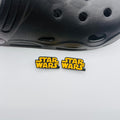 Star Wars, Yellow Logo Design,  shoe charms, set of 2, for Crocs-style clogs