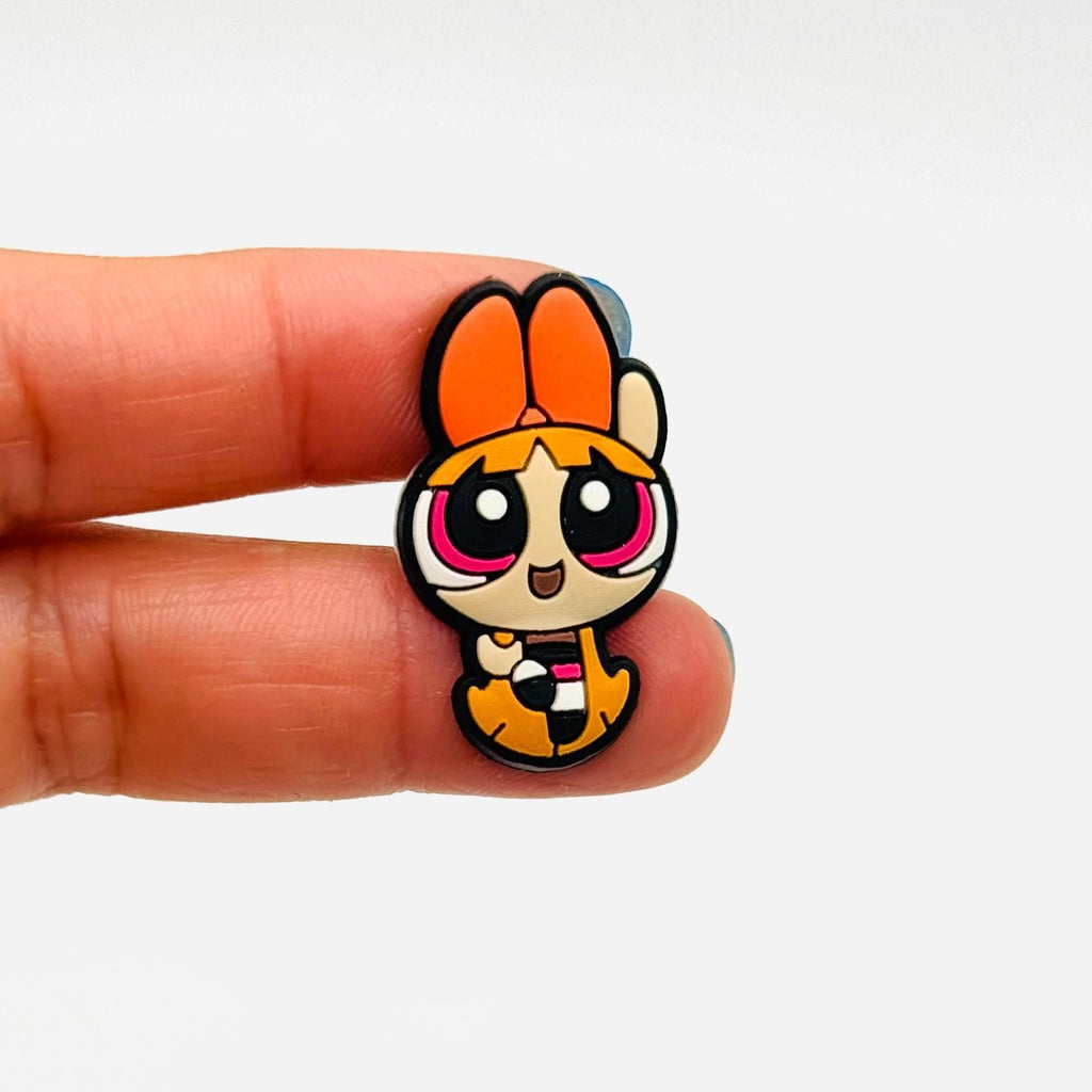 Power Puff Girls shoe charms, set of 6, for Crocs-style clogs