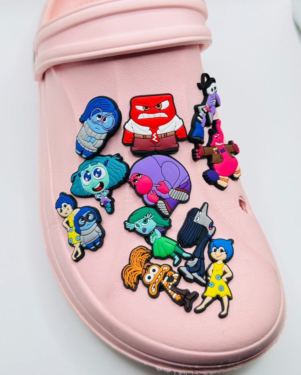 Inside Out shoe charms, set of 11, for Crocs-style clogs