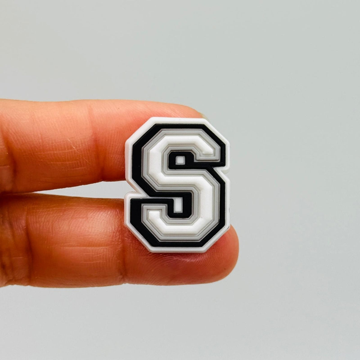 Letters White shoe charms for Crocs-style clogs