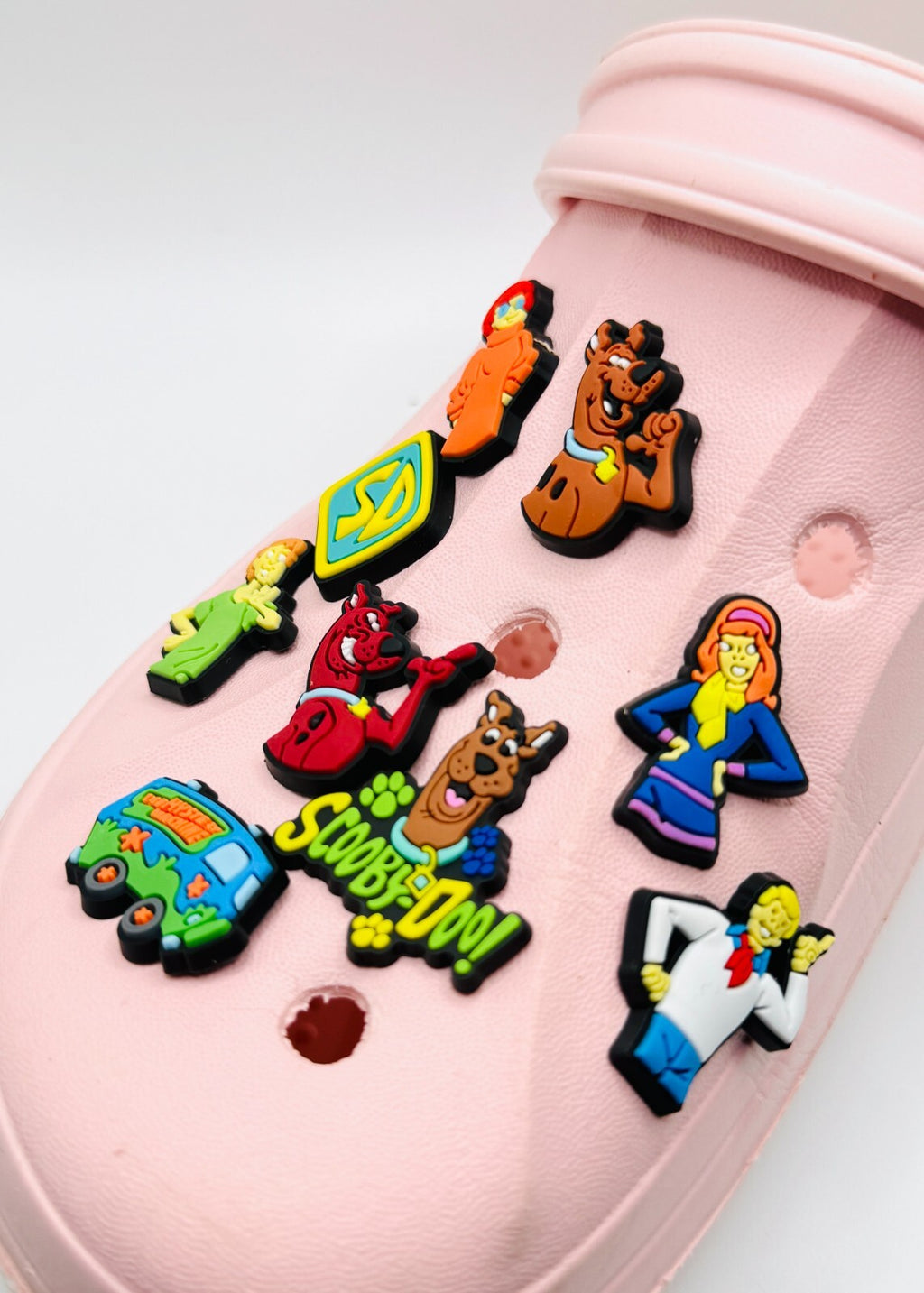 Scooby Doo shoe charms, set of 9, for Crocs-style clogs