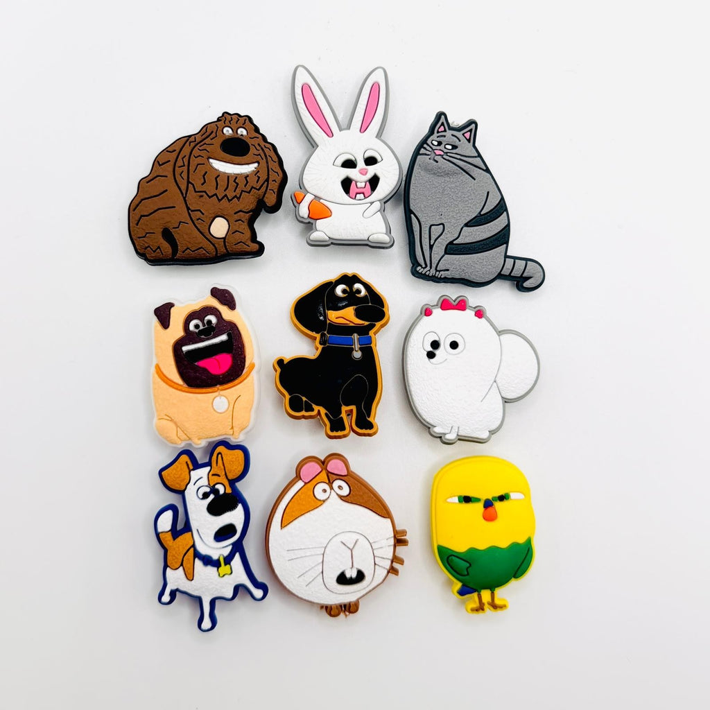 Secret Life of Pets SET OF 9 Shoe Clog shoe charms for Crocs-style clogs
