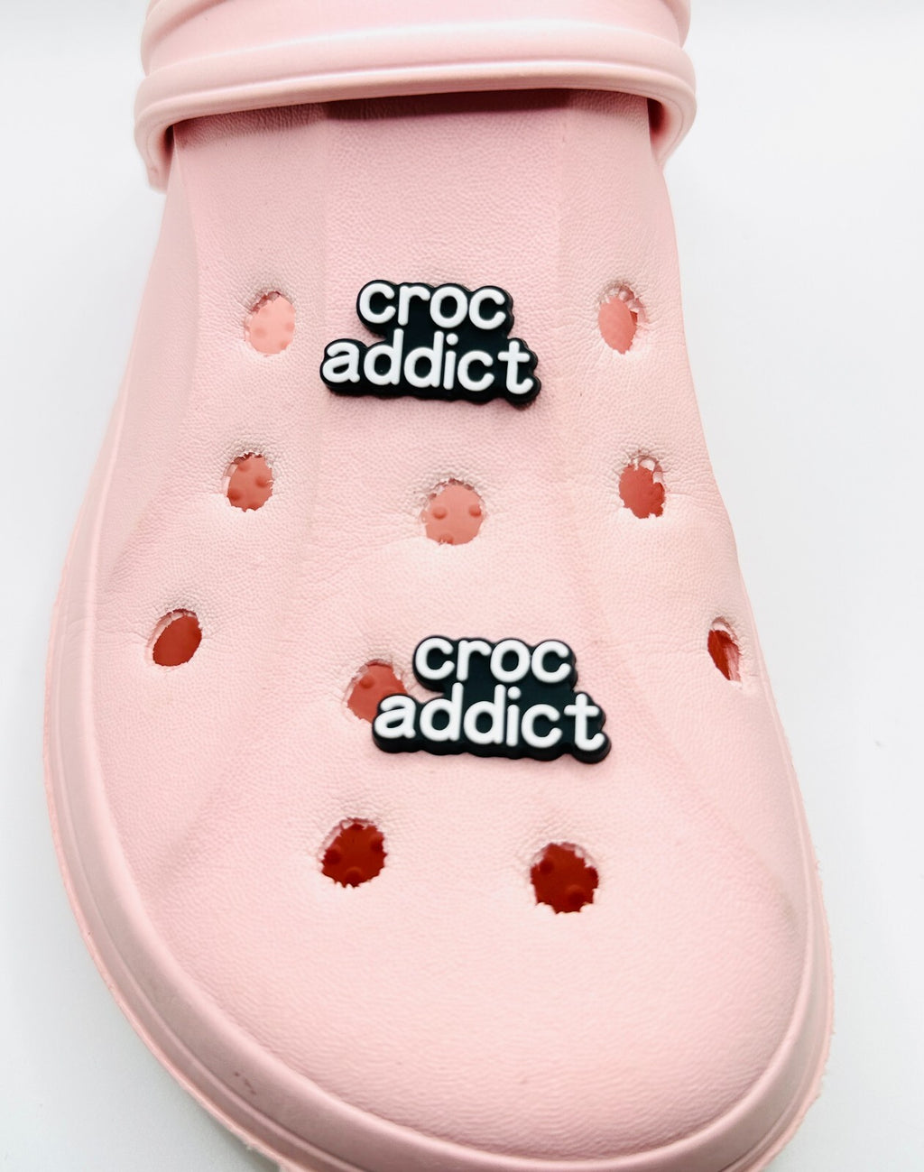 Addict shoe charms, set of 2, for Crocs-style clogs