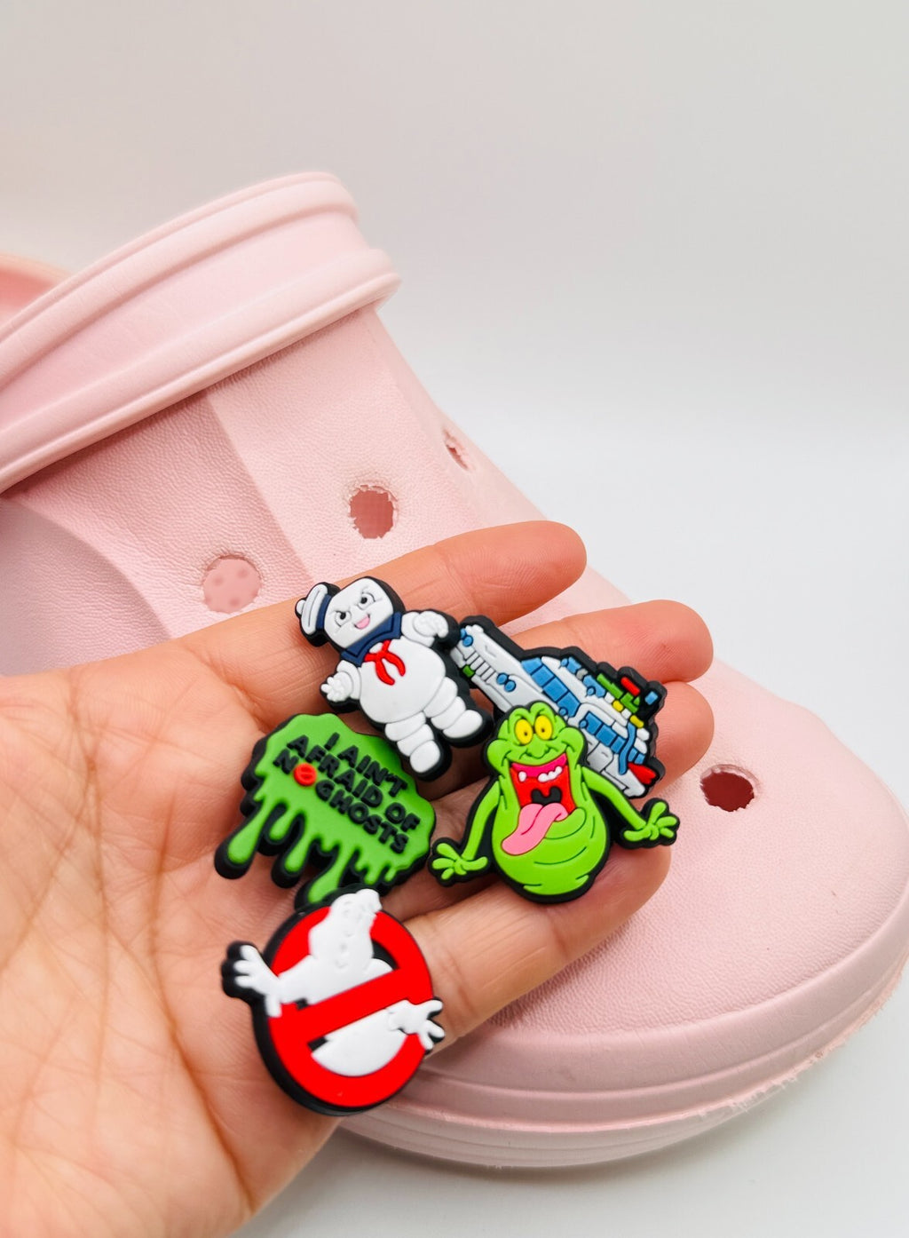 Ghostbusters shoe charms, set of 5, for Crocs-style clogs