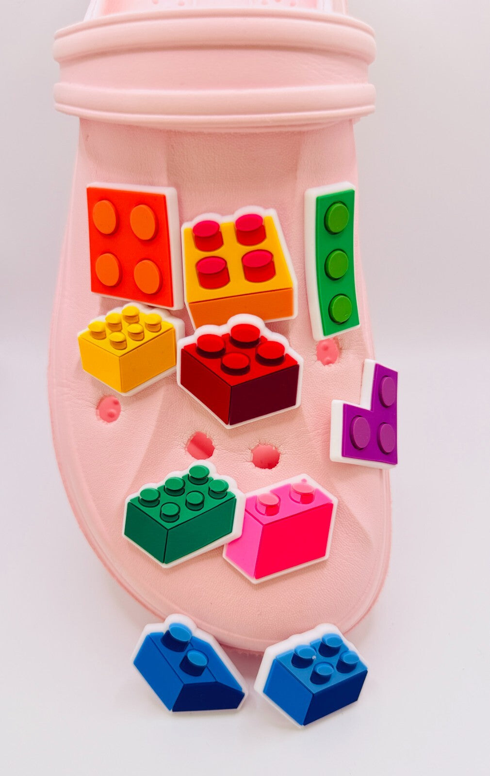 Lego shoe charms, set of 10, for Crocs-style clogs