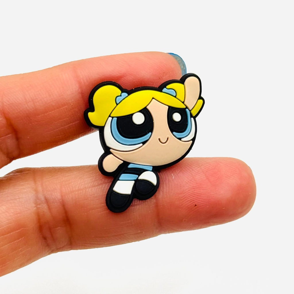 Power Puff Girls shoe charms, set of 6, for Crocs-style clogs
