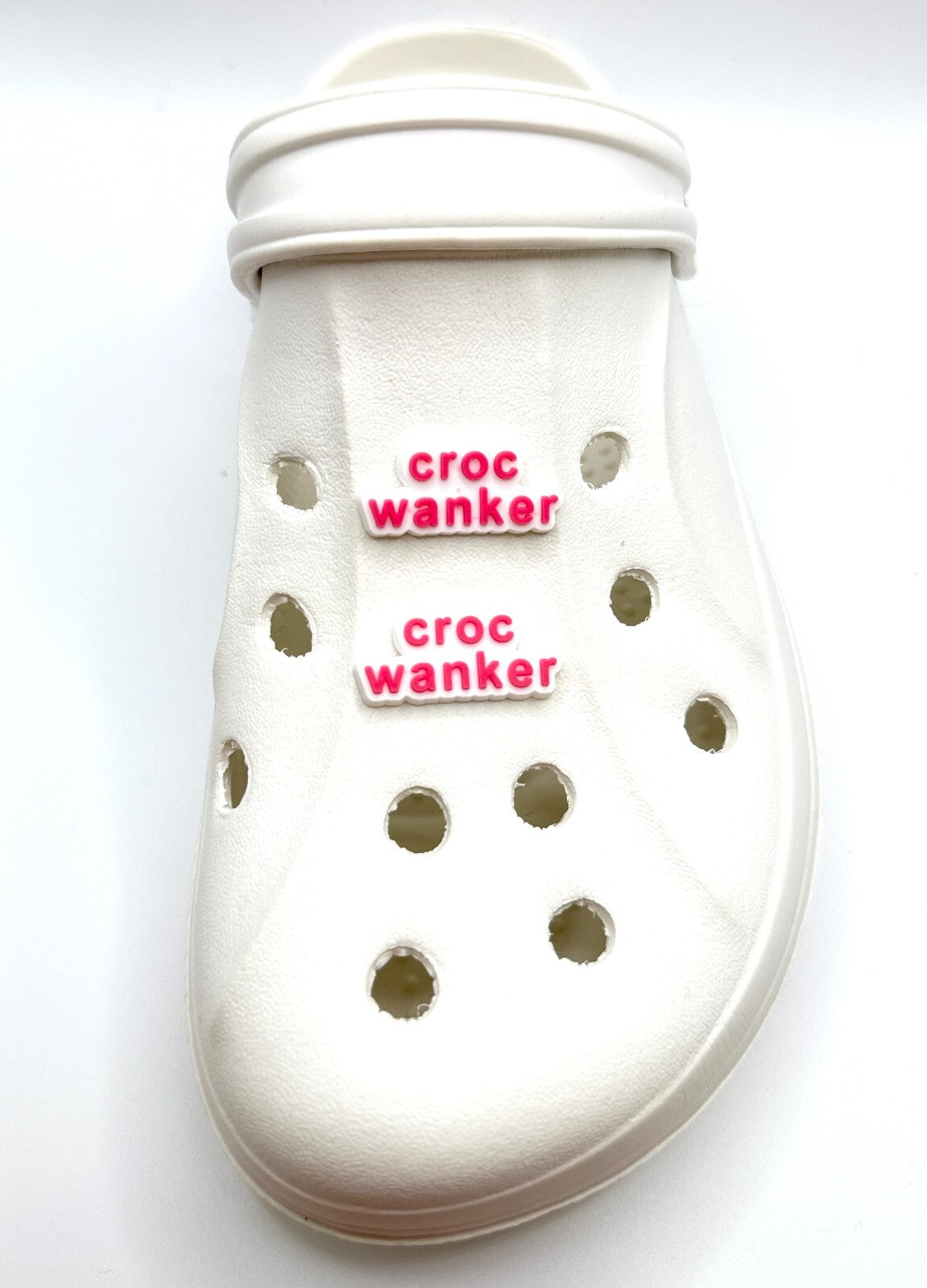 Cr*c Wanker shoe charms, set of 2, for Crocs-style clogs