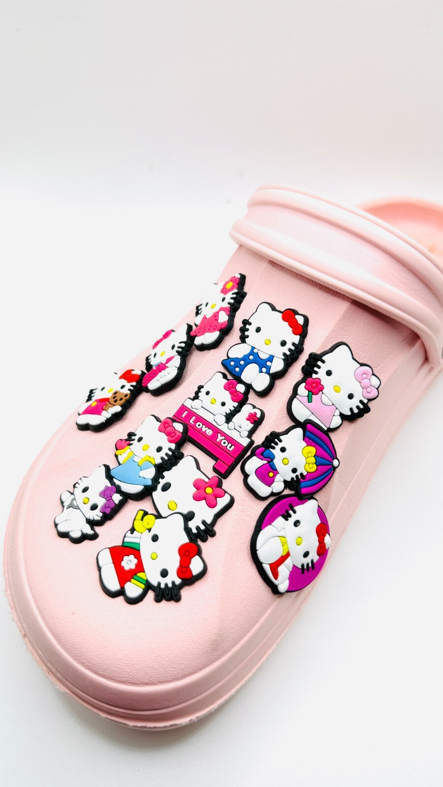 Hello Kitty shoe charms, set of 12, for Crocs-style clogs