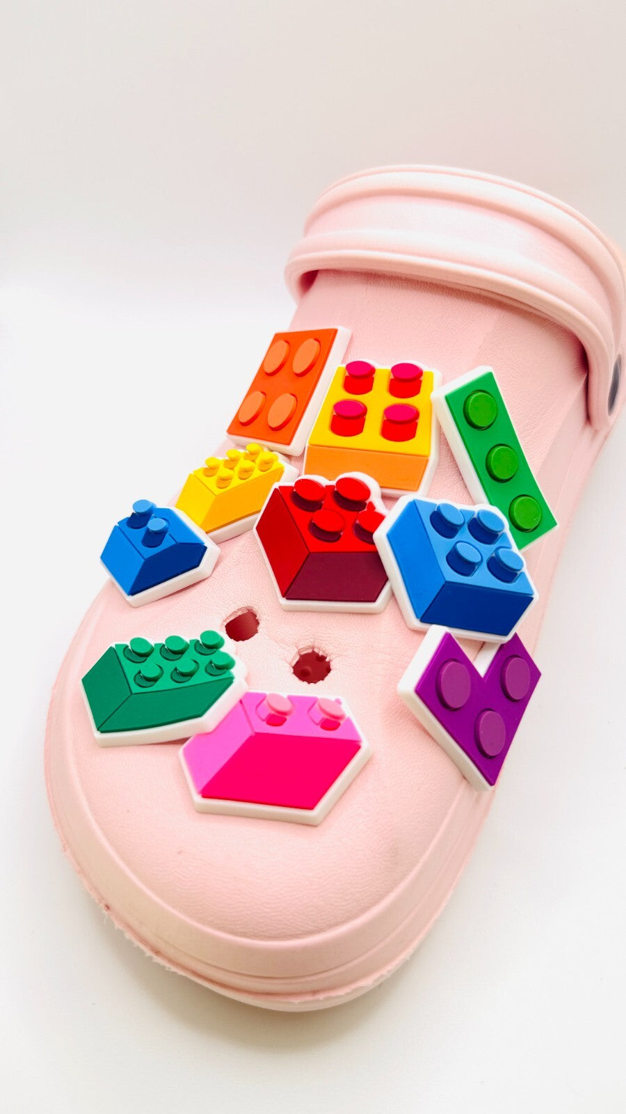 Lego shoe charms, set of 10, for Crocs-style clogs