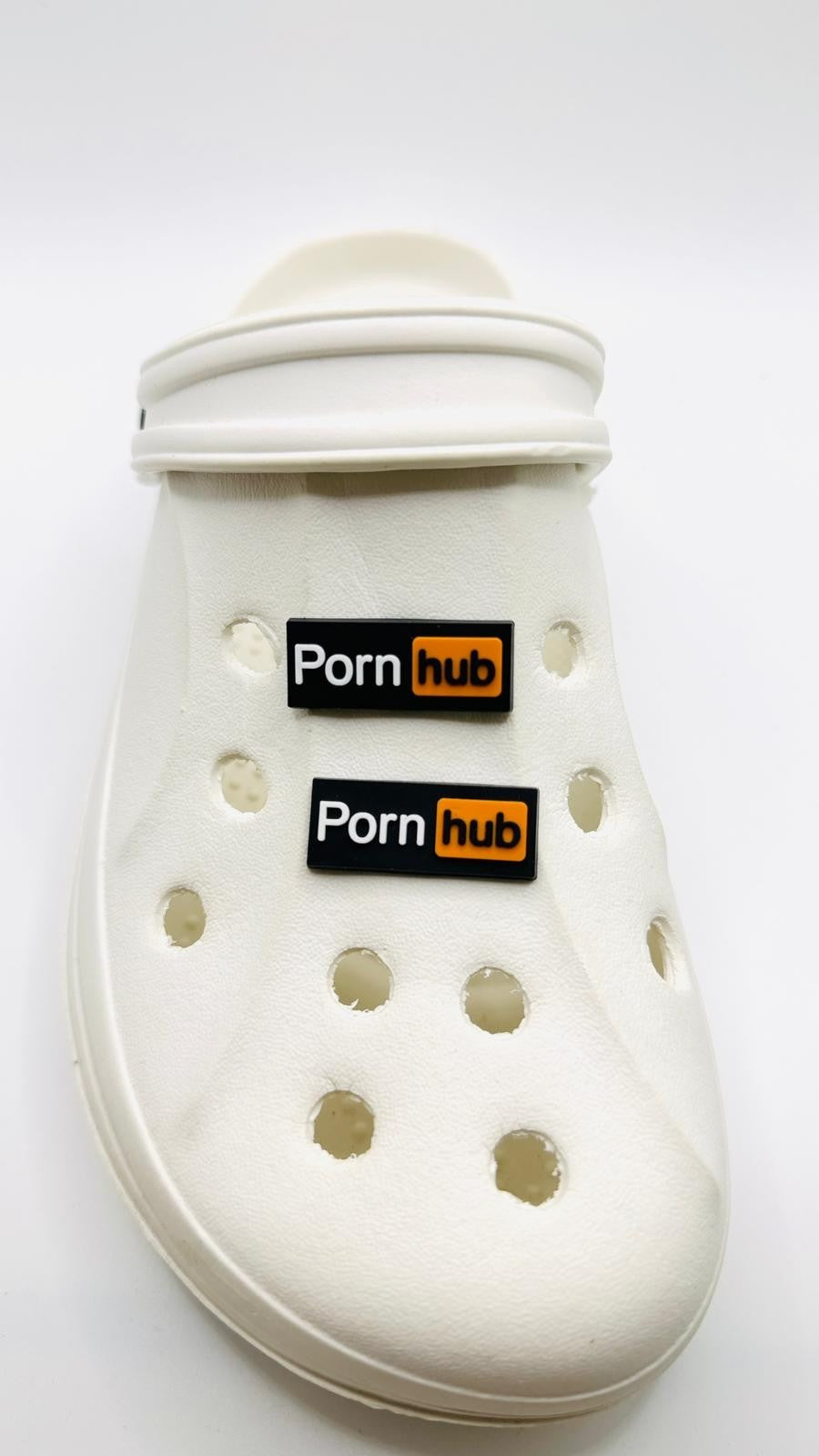 Porn Hub shoe charms, set of 2, for Crocs-style clogs