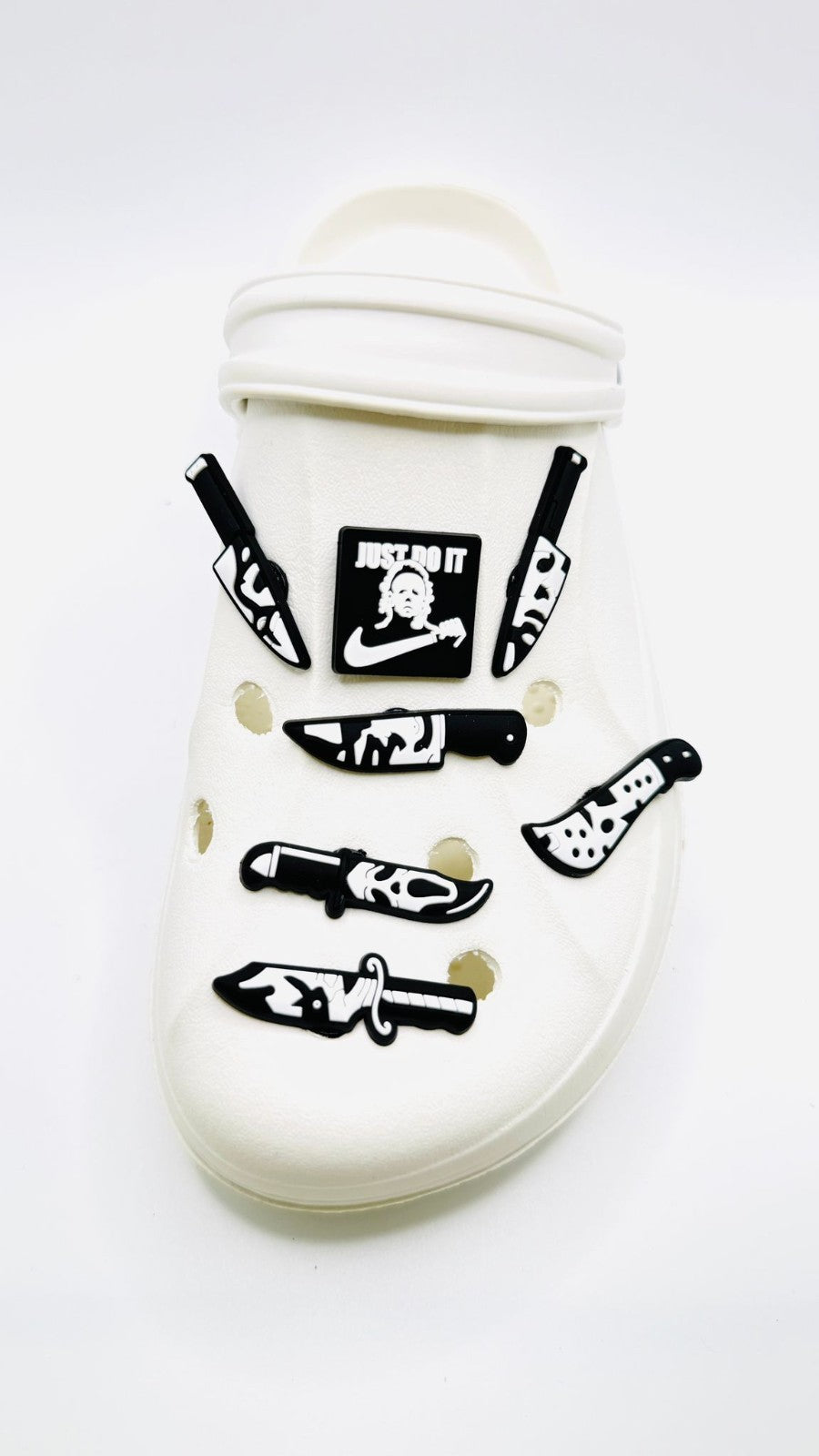 Horror Scary shoe charms, set of 7, for Crocs-style clogs