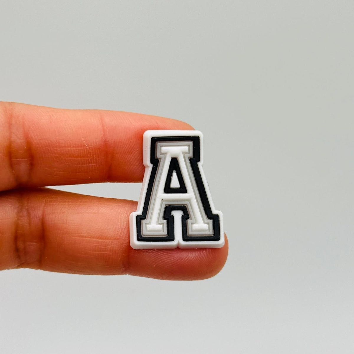 Letters White shoe charms for Crocs-style clogs