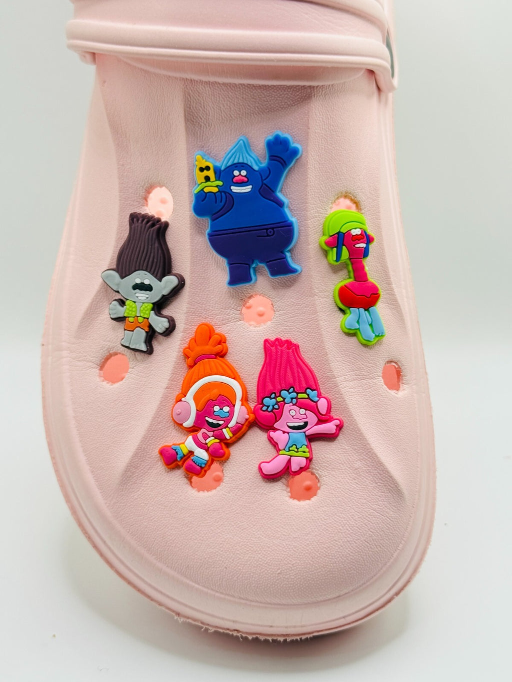 Trolls shoe charms, set of 5, for Crocs-style clogs