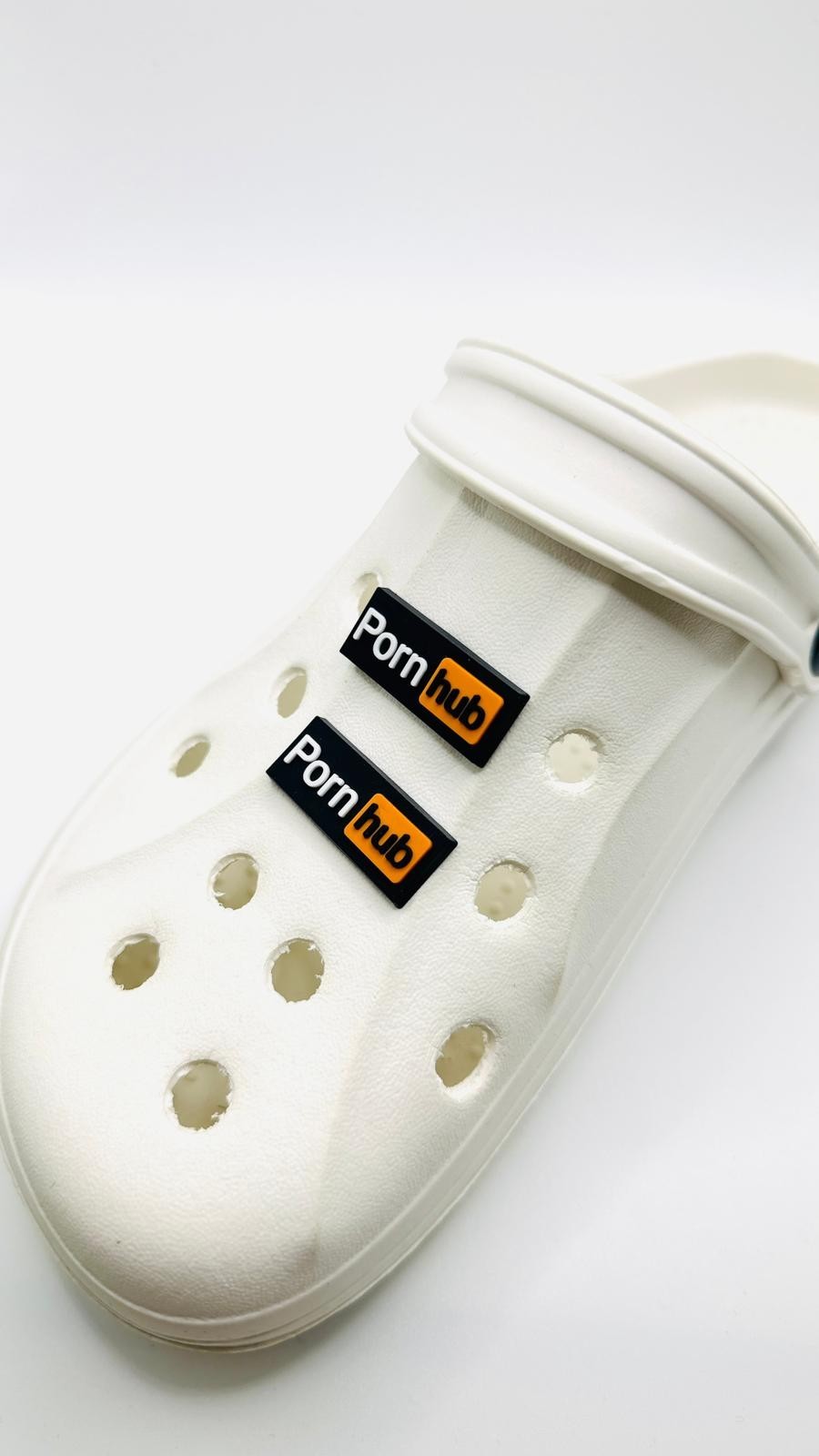 Porn Hub shoe charms, set of 2, for Crocs-style clogs
