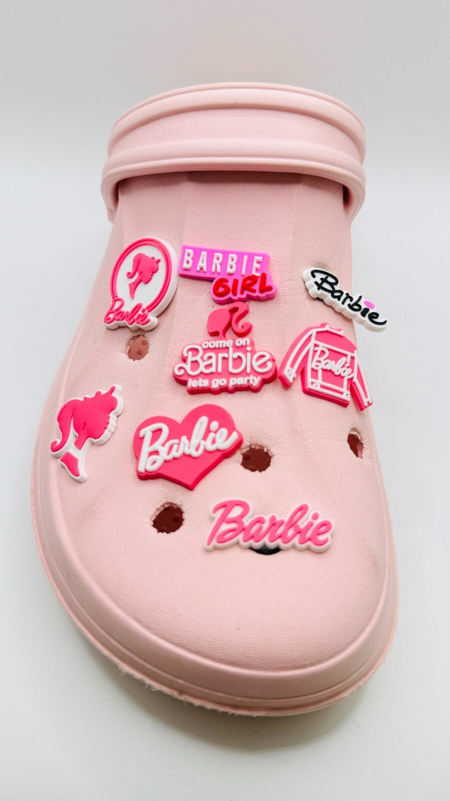 Barbie shoe charms, set of 8, for Crocs-style clogs