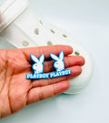 Playboy shoe charms, set of 2, for Crocs-style clogs