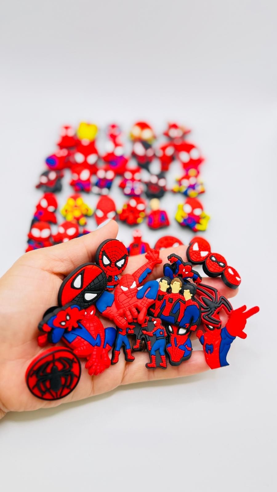 Spiderman shoe charms, set of 42, for Crocs-style clogs