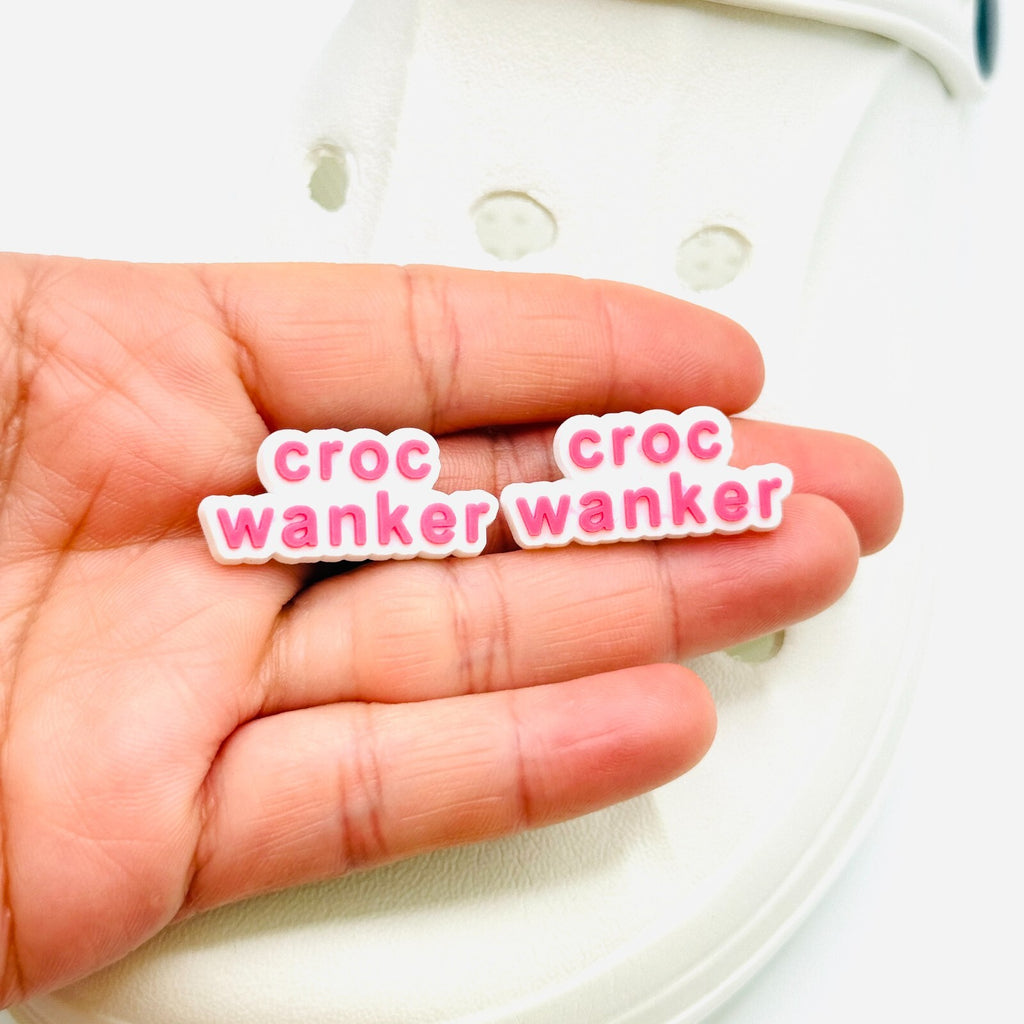 Cr*c Wanker shoe charms, set of 2, for Crocs-style clogs