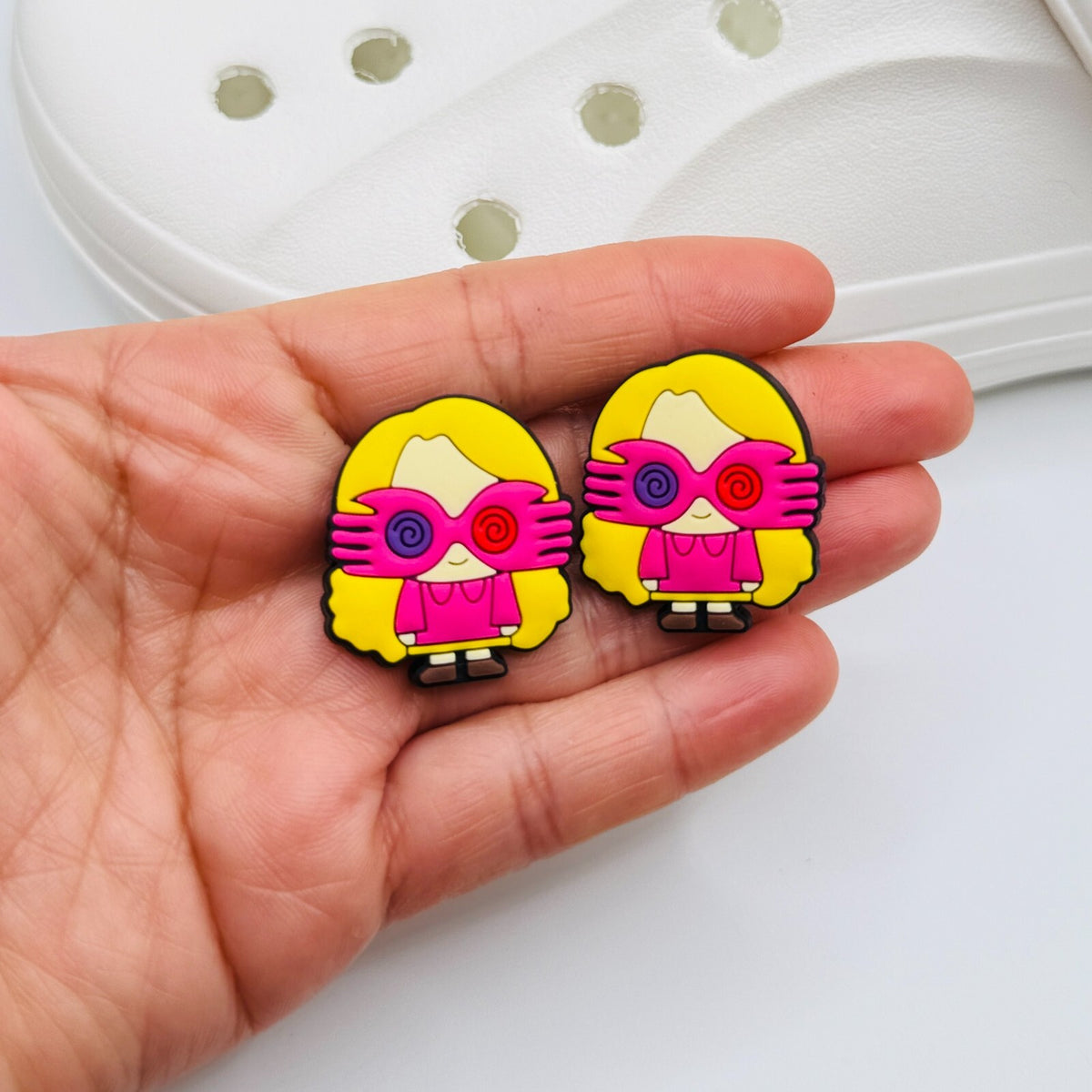 Luna Lovegood shoe charms, set of 2, for Crocs-style clogs