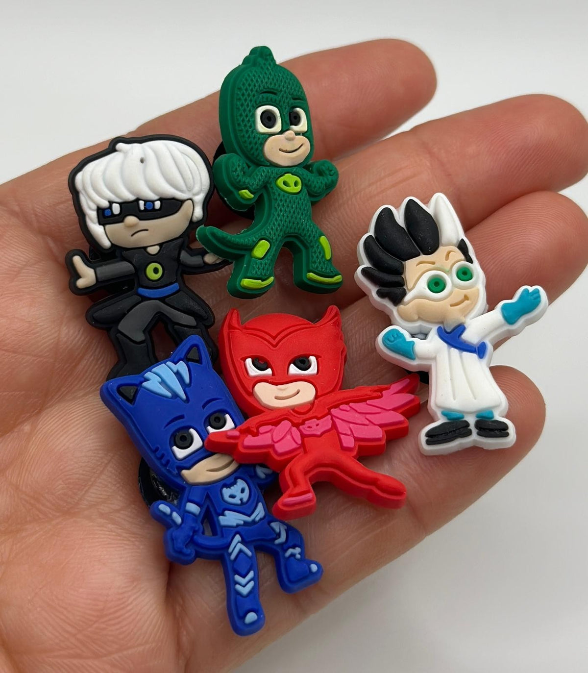 PJ Masks shoe charms, set of 5, for Crocs-style clogs