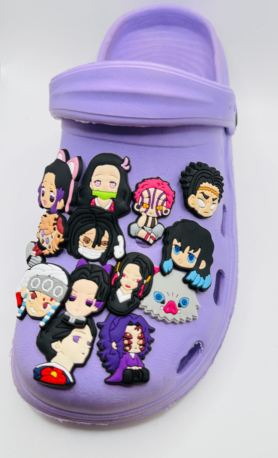 Demon Slayer shoe charms, set of 14, for Crocs-style clogs