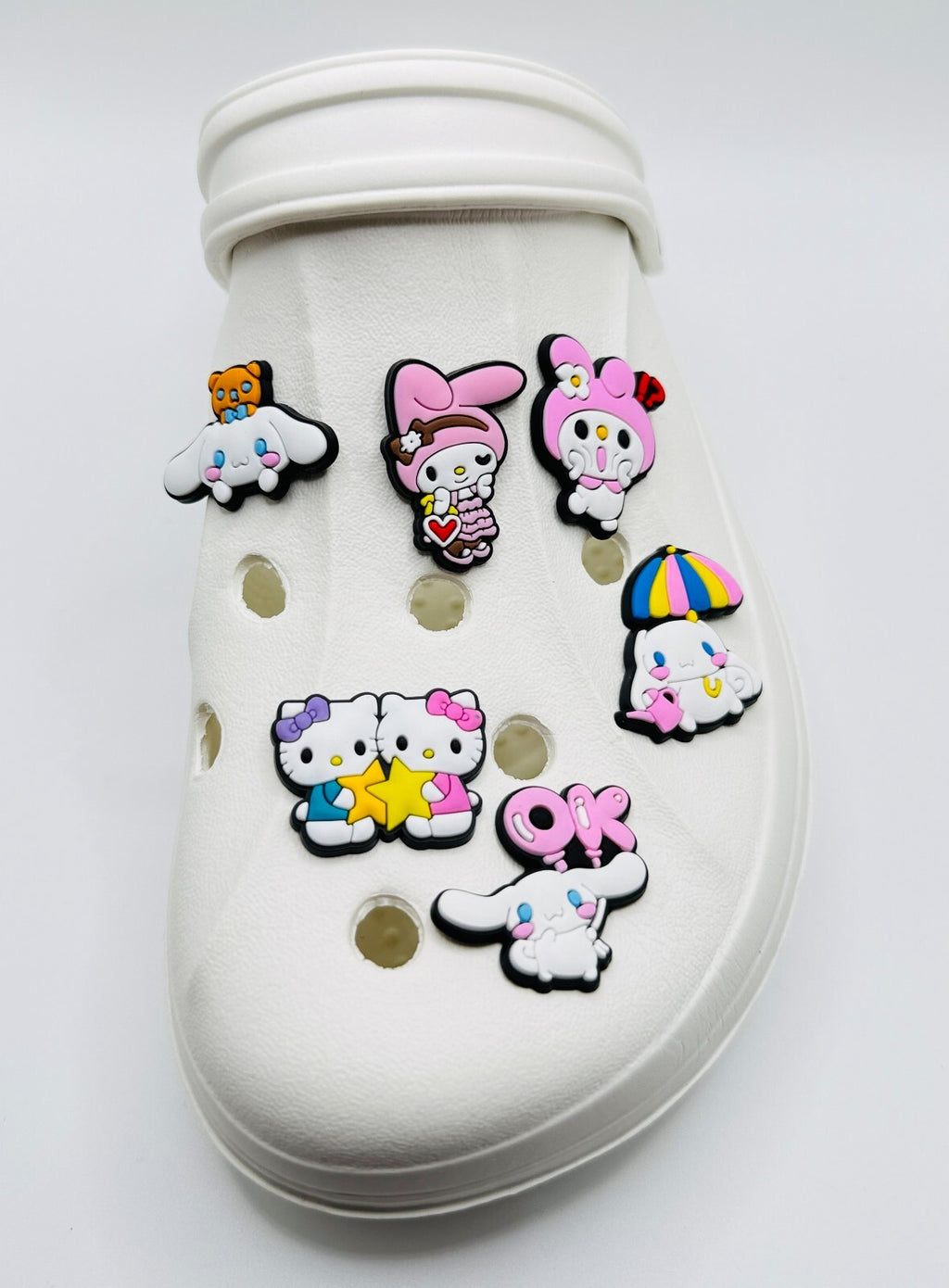 Sanrio shoe charms, set of 6, for Crocs-style clogs
