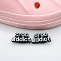 Addict shoe charms, set of 2, for Crocs-style clogs