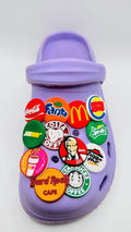 Fast Food shoe charms, set of 12, for Crocs-style clogs