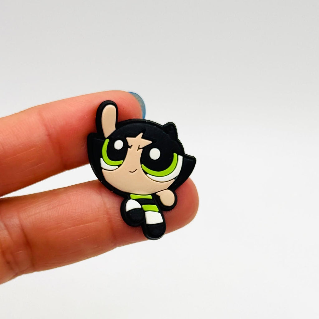 Power Puff Girls shoe charms, set of 6, for Crocs-style clogs