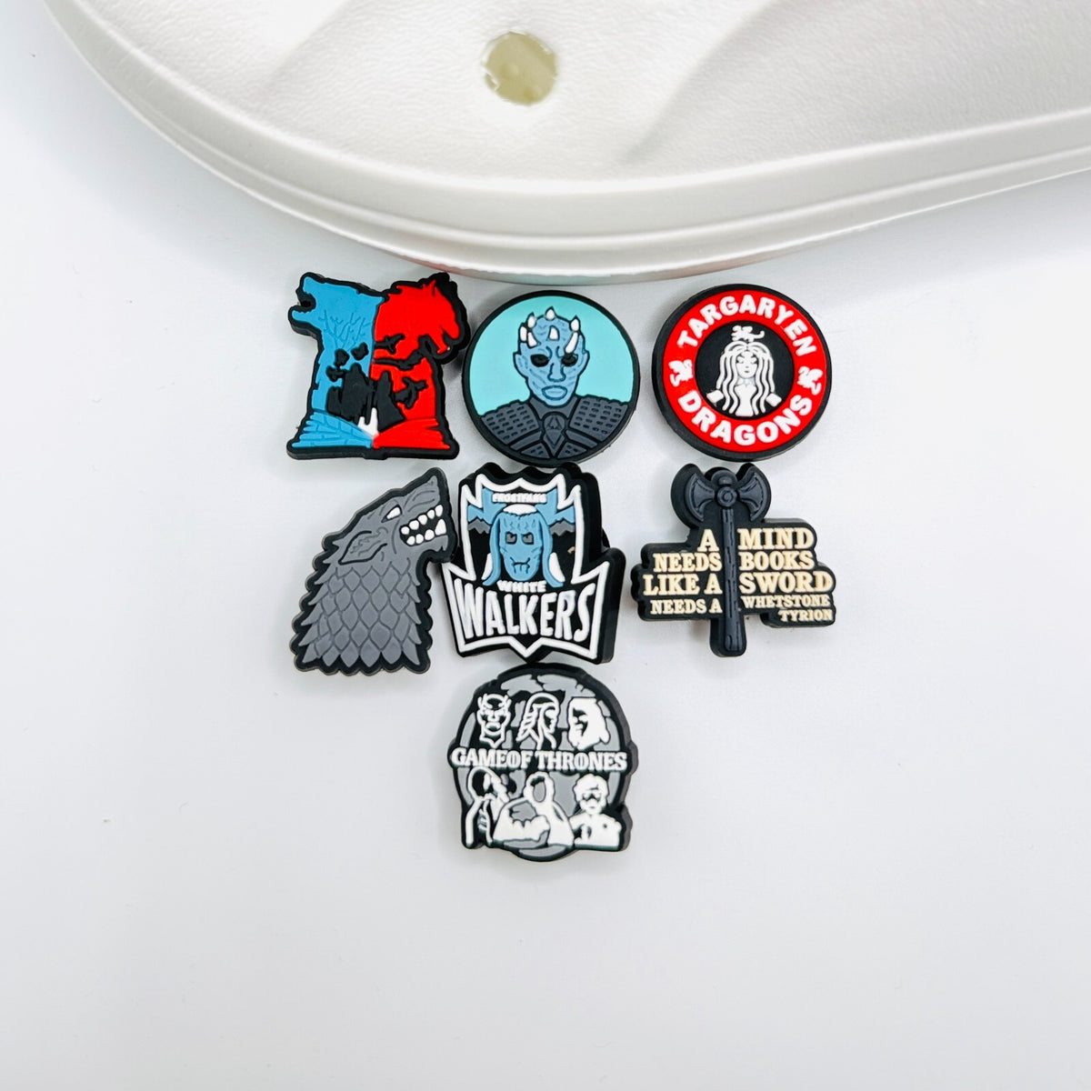 Game of Thrones Brands shoe charms for Crocs-style clogs
