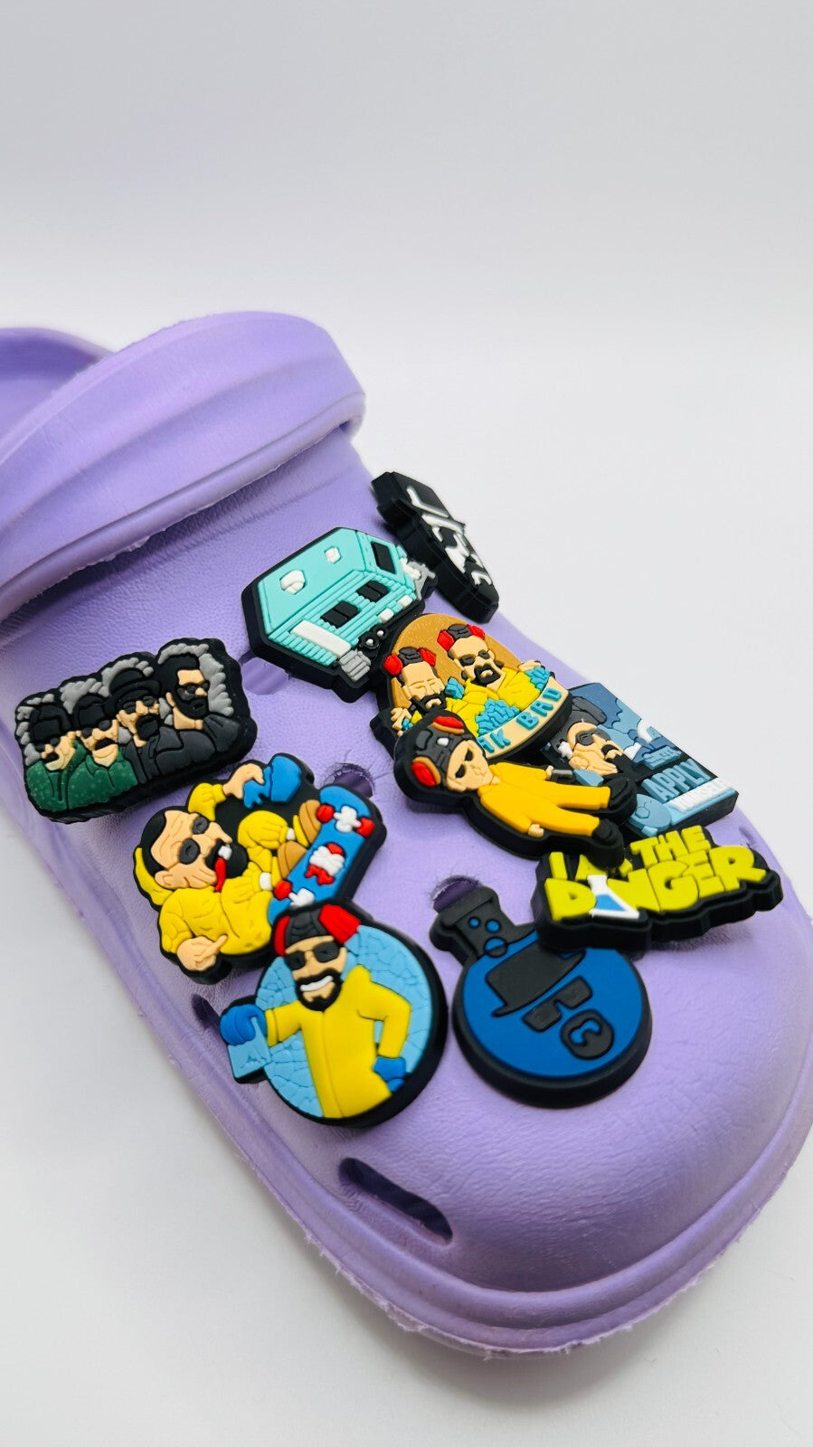 Breaking Bad shoe charms, set of 10, for Crocs-style clogs