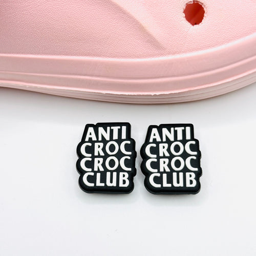 Anti Club shoe charms, set of 2, for Crocs-style clogs