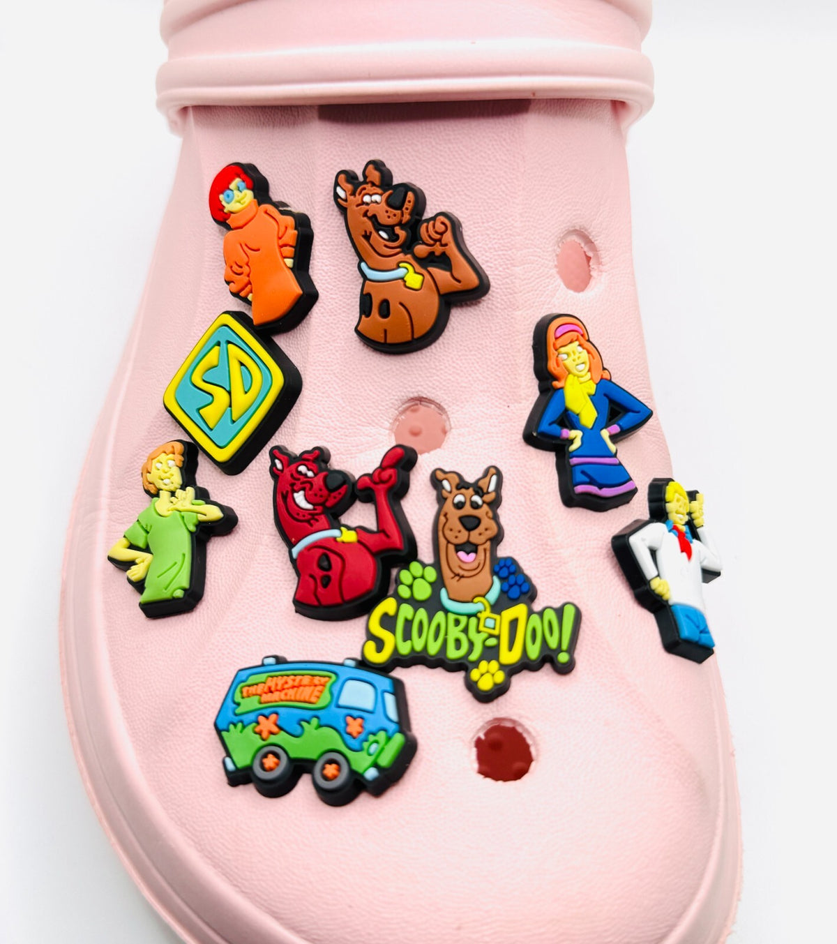Scooby Doo shoe charms, set of 9, for Crocs-style clogs