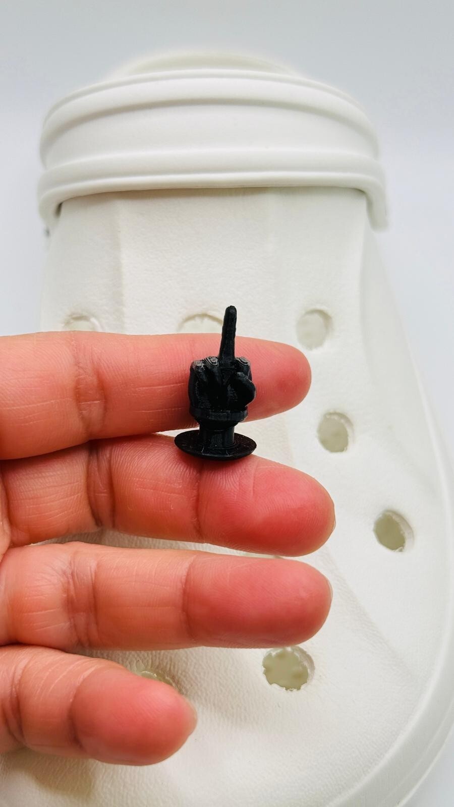 Middle Finger Swearing Offensive Rude Real UK 🇬🇧 shoe charms for Crocs-style clogs