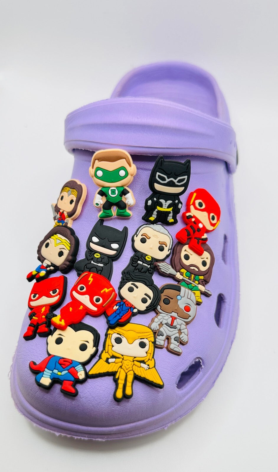 DC shoe charms, set of 14, for Crocs-style clogs