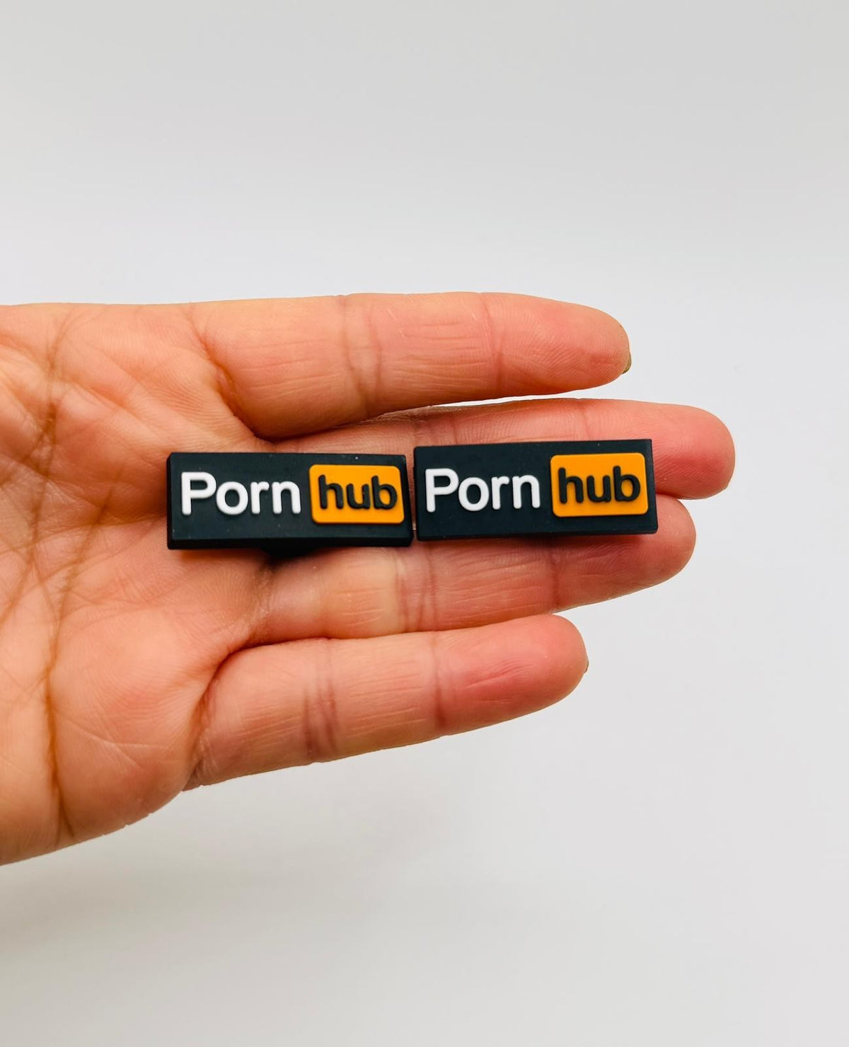 Porn Hub shoe charms, set of 2, for Crocs-style clogs