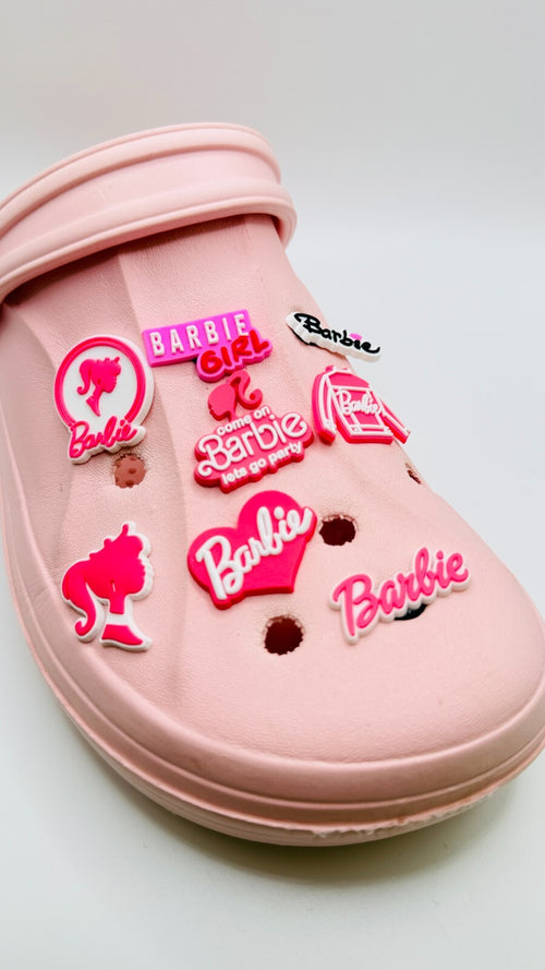 Barbie shoe charms, set of 8, for Crocs-style clogs