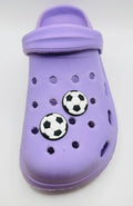 Football shoe charms, set of 2, for Crocs-style clogs