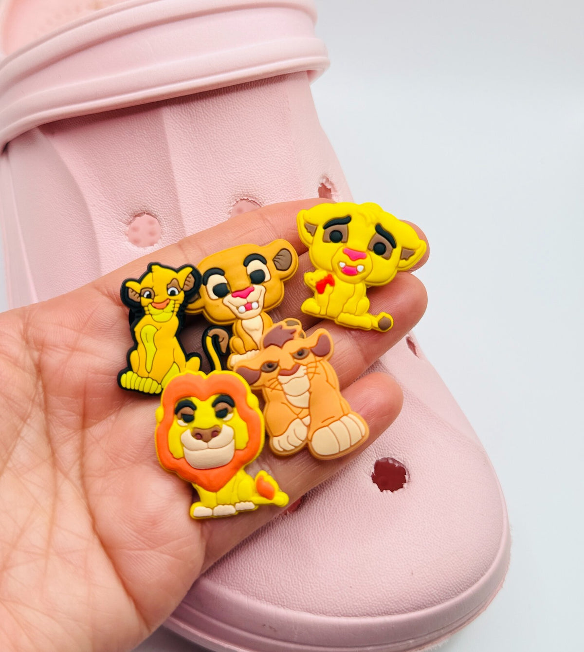 Lion King shoe charms, set of 5, for Crocs-style clogs