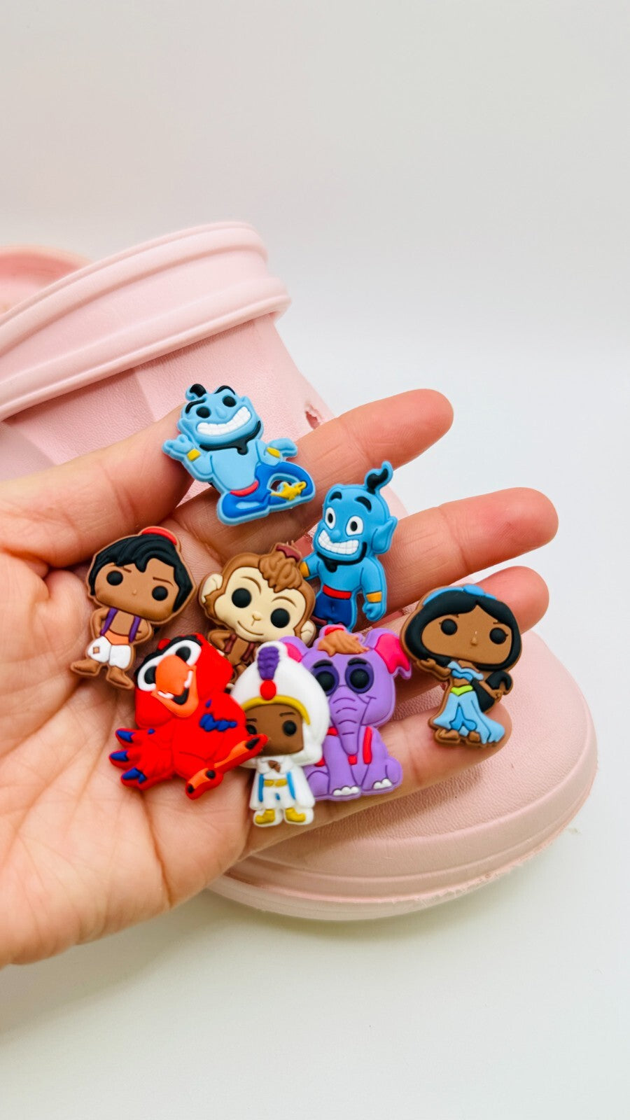 Aladdin shoe charms, set of 8, for Crocs-style clogs