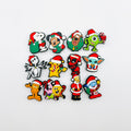 Christmas Cartoons shoe charms, set of 12, for Crocs-style clogs