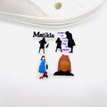 Matilda shoe charms, set of 4, for Crocs-style clogs