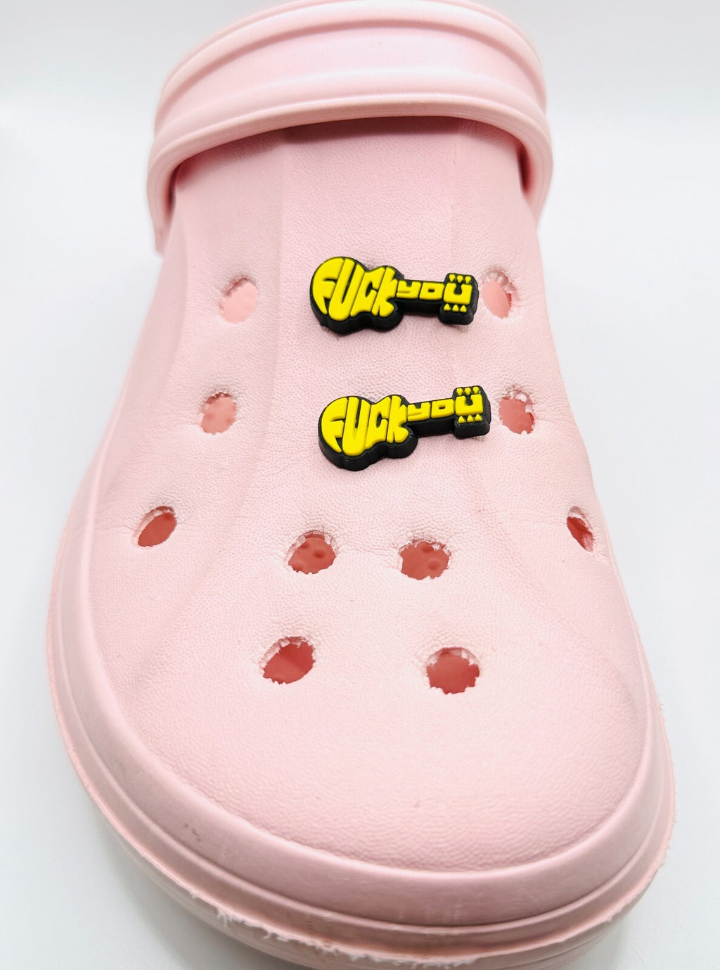 F*ck You shoe charms, set of 2, for Crocs-style clogs