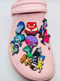 Inside Out shoe charms, set of 11, for Crocs-style clogs