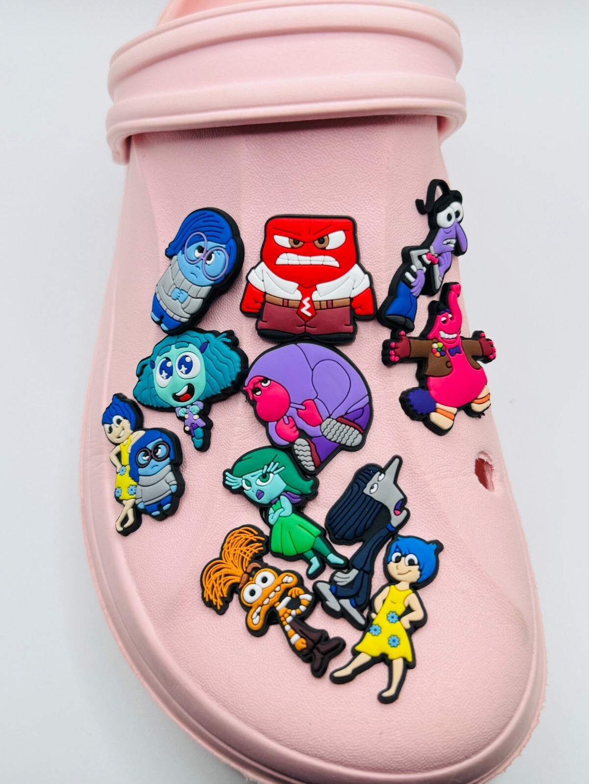 Inside Out shoe charms, set of 11, for Crocs-style clogs