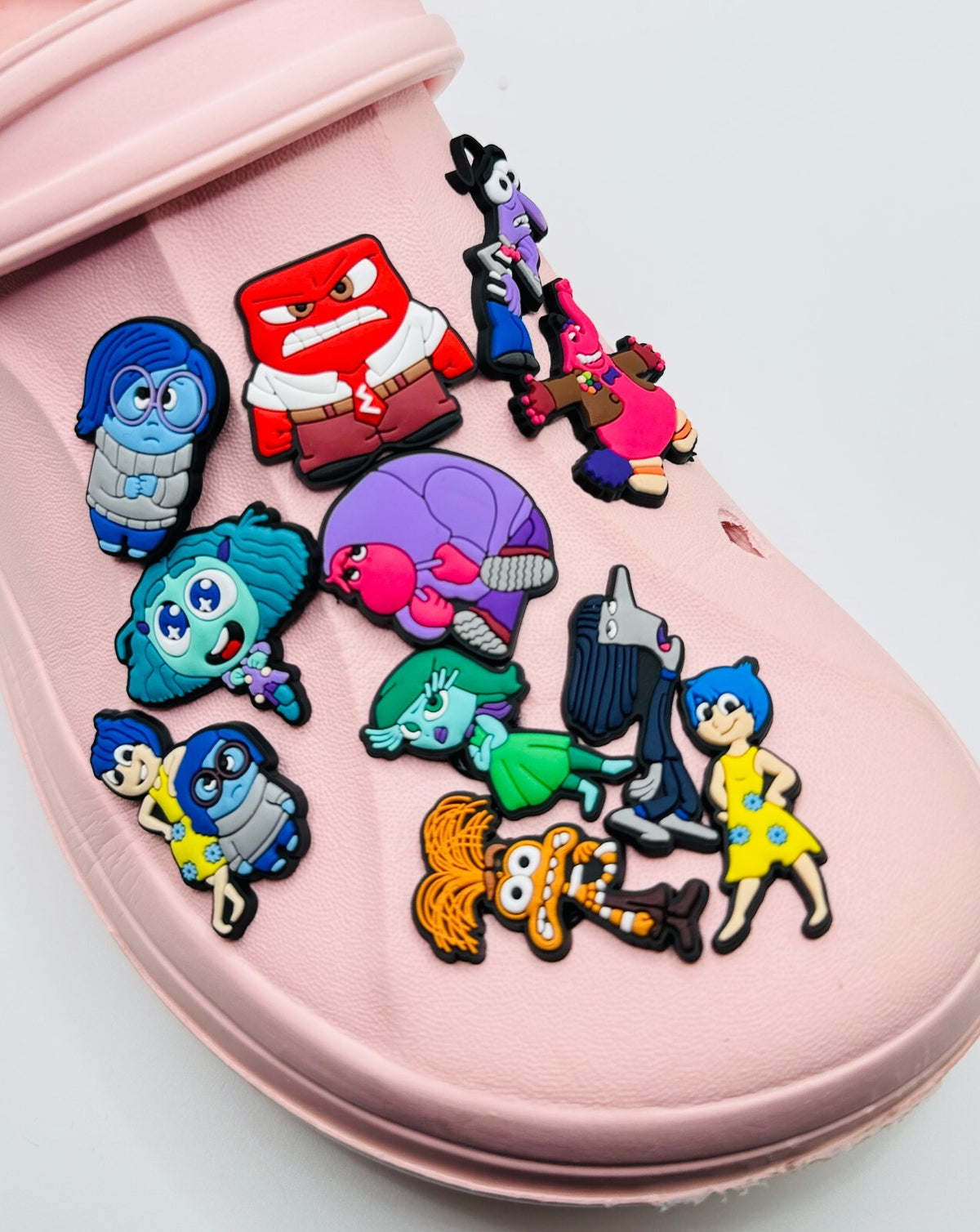 Inside Out shoe charms, set of 11, for Crocs-style clogs
