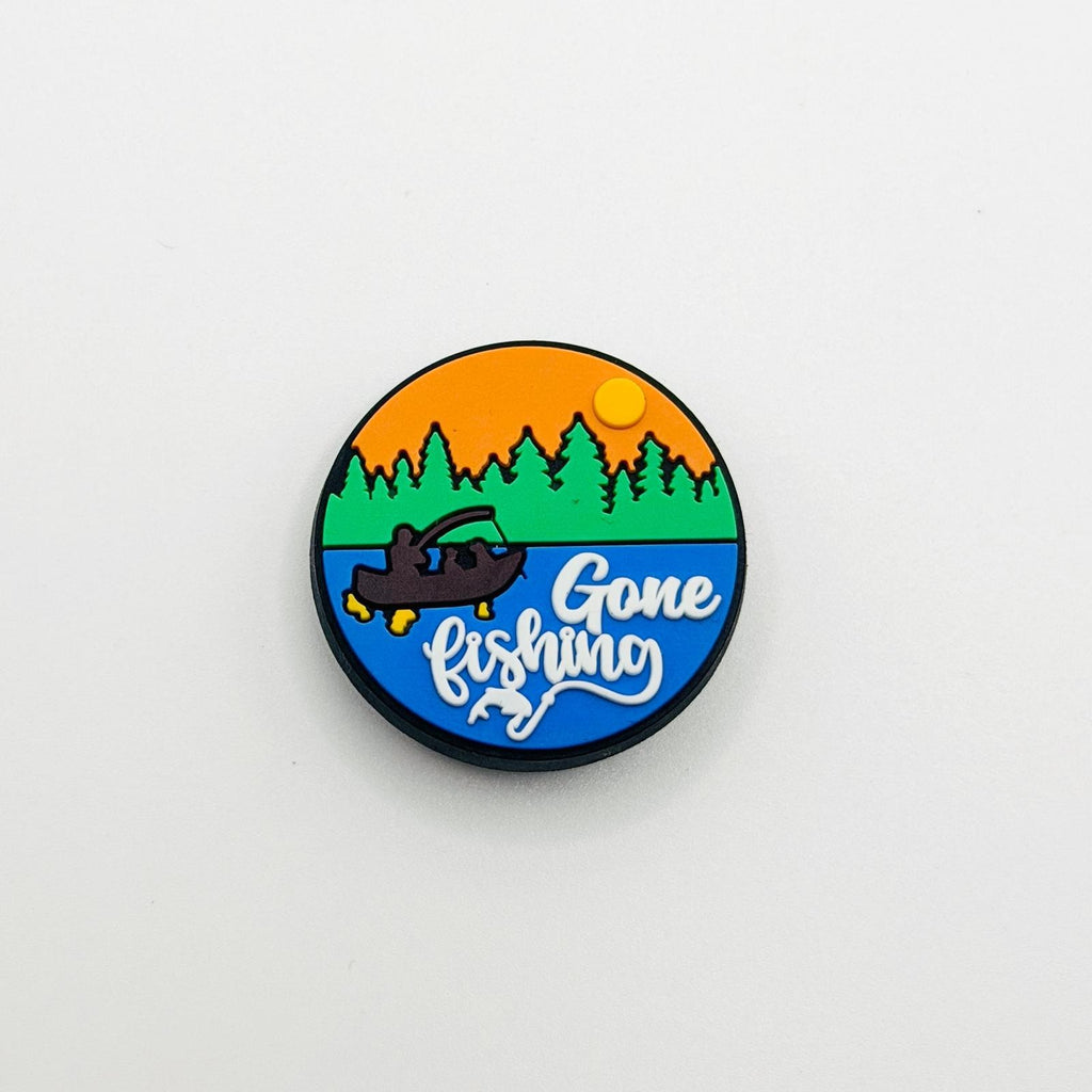Fishing shoe charms for Crocs-style clogs