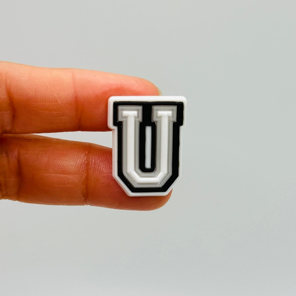 Letters White shoe charms for Crocs-style clogs