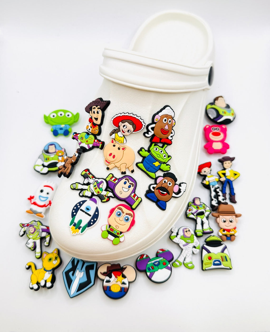 Toy Story shoe charms, set of 28, for Crocs-style clogs